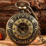 Lovecraftian Art Eldritch Gilded Runes | Cthulhu Digital Pocket Watch | Modern Electronic Timepiece
