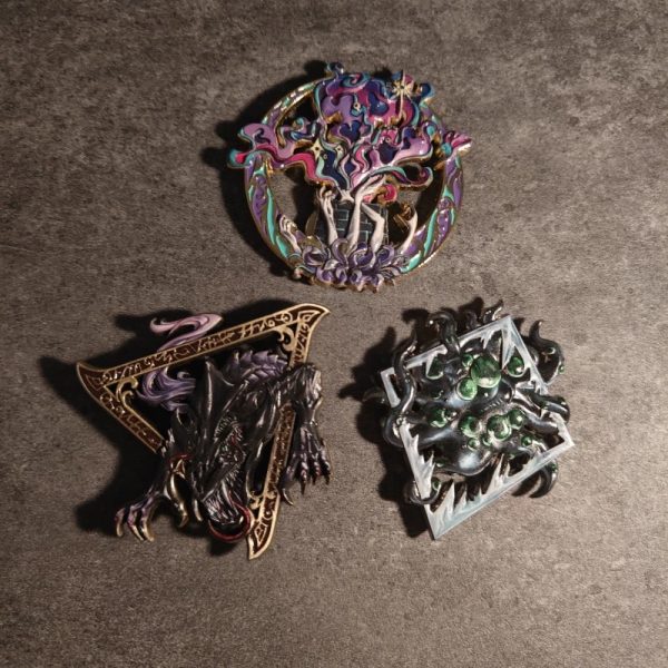 Tindalos Hound, Shoggoth, and Colour Out of Space Emblems | Lovecraftian Art Collectible Set