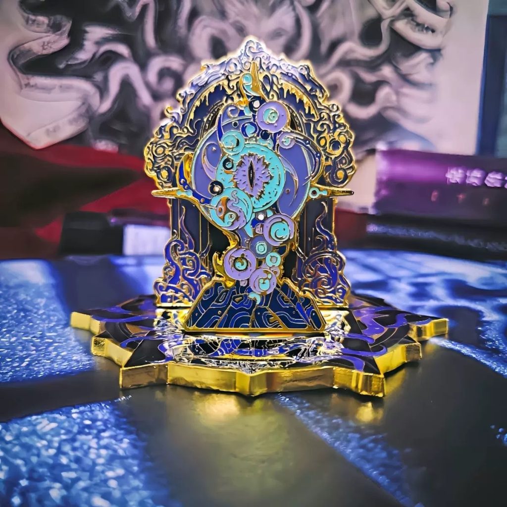 Yogg-Sothoth’s Sanctuary | Lovecraftian Art | Glowing Enamel Metal Badge Display