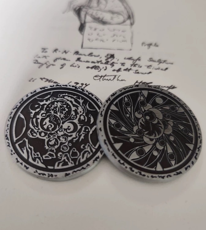 The Dark One, All-in-One, and Black Goat of the Woods Coins | Lovecraftian Art Collectible Set