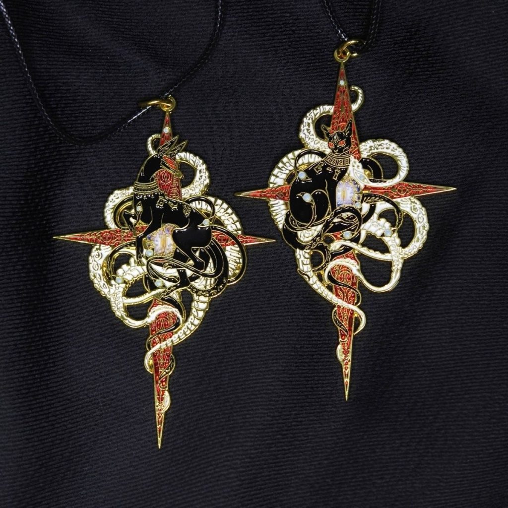 Moonlight Star and Nether Star Pendants | Lovecraftian Art Collectible Set