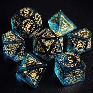 Mythos Dice Set | Lovecraftian Art Collectible Roll into the Depths of Cosmic Horror