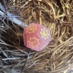 CoC & D&D Pink Cat’s Eye Gem Dice | Gaming Art Collectible